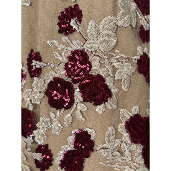 Dress The Population Stephanie Sequin Cocktail Embroidered Mini Dress Size S - Picture 10 of 12